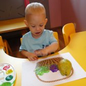 Warsztayy plastyczne "Kraina sztuki" Owocowe wariacje Naszych Złobiaczków
