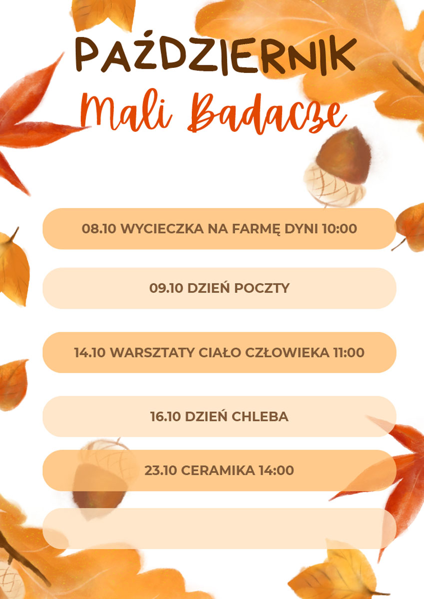 WRZESIEŃ WYDARZENIA badacze einsteinek przedszkole