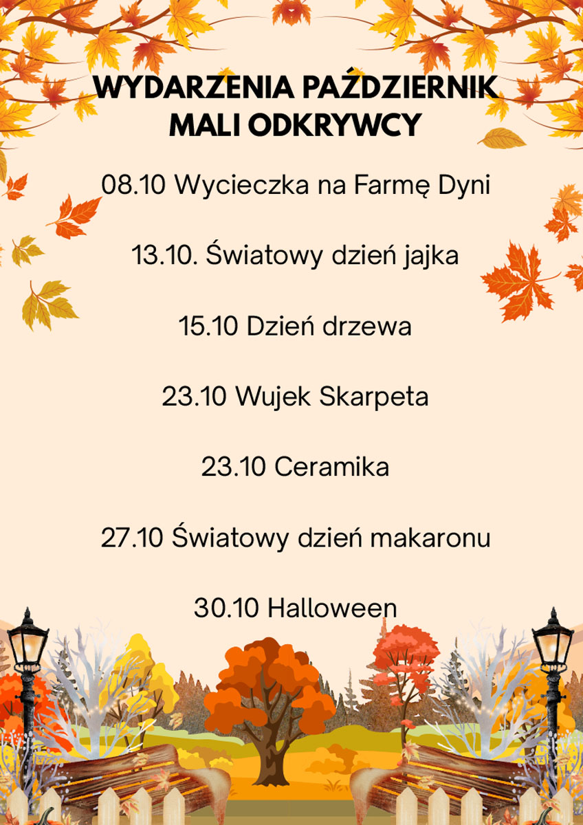 Wydarzenia wrzesień Mali Odkrywcy ein przed